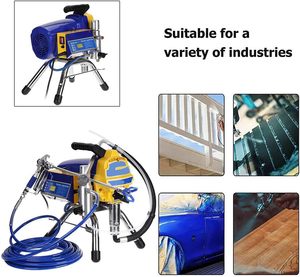 Pistolet de peinture sans air professionnel haute performance, <span class=keywords><strong>machine</strong></span> à pompe à piston électrique sans dilution avec tuyau de 15 m pour intérieur - Product Image 5