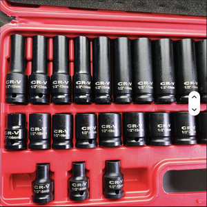Jeu de douilles à chocs hexagonales profondes <span class=keywords><strong>35</strong></span> en 1, 1/2 pouce, en acier Cr-V, phosphate noir, pneumatique, avec boîte en plastique - Product Image 2