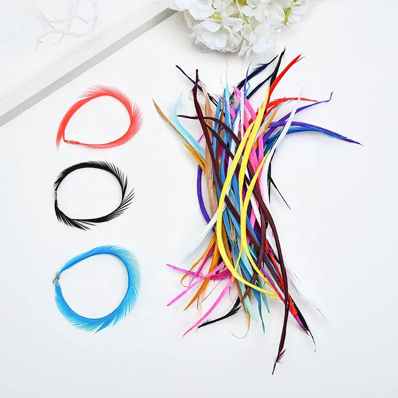 Raw Feathers millinery Hats Making decoration Colorful Loose Goose Biot Feathers Earrings feathers for hats Fashion Decor