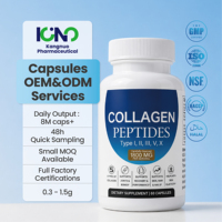 Capsules de collagène en peptides OEM sous marque privée 1800mg 5 types I/II/III/V/X Soutien antioxydant pour adultes pour la peau, les cheveux, les articulations et les os