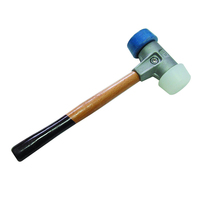 Maillet en caoutchouc blanc avec manche en bois, poignée striée, antichoc, micro-billes, pour pose de plancher, lames de lit, bricolage, OEM, direct usine
