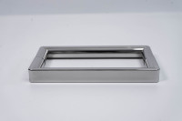 Poignée de porte de douche en acier inoxydable poli 304, poignée rectangulaire en verre double face pour salle de bain sans cadre