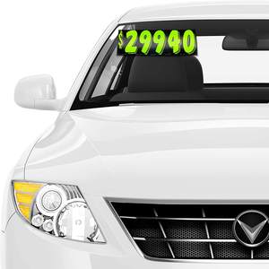 Autocollants numérotés en <span class=keywords><strong>vinyle</strong></span> pour concessionnaires automobiles, autocollants <span class=keywords><strong>de</strong></span> prix pour pare-brise, autocollants numérotés pour lots <span class=keywords><strong>de</strong></span> voitures, couleur chartreuse - Product Image 2