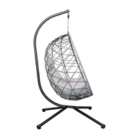 Fauteuil suspendu d'extérieur en corde tressée avec support, plusieurs options de couleurs, en macramé