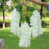 Vente en gros arche de mariage suspendue décorative fausse fleur artificielle guirlande de glycine vigne soie fleur artificielle glycine