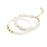 Bracelet empilable en perles de cristal naturel irrégulier, bijoux faits à la main en pierres précieuses pour fête, unisexe, tendance, vente en gros OEM