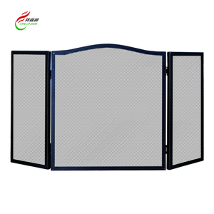 Manufacturer Customized <strong>Fireplace</strong> Screen 3 Panel Wrought Iron Spark Guard <strong>Cover</strong> for Wood Burning <strong>Fireplace</strong> - Product Image 5