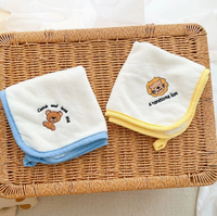 Wholesale Child-Proof Coral Fleece Soft Absorbent Embroidered Children's Face Towel for Kindergarten Small Size