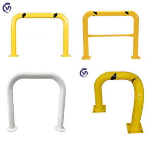 Bolardos <span class=keywords><strong>de</strong></span> Seguridad Vial <span class=keywords><strong>de</strong></span> Acero Amarillo/Blanco para Protección Contra Choques en Carreteras - Product Image 1