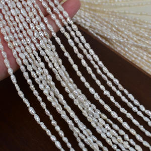 Perles de culture d'eau douce baroques Keshi naturelles de 3 mm, blanches, semi-finies, pour collier DIY pour femmes, non nucléaires, vente en gros - Product Image 3