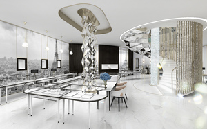 Centro comercial personalizado joyería decoración diseño de alta calidad de madera joyería escaparate vidrio joyería vitrina - Product Image 2