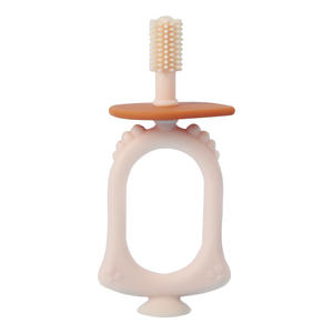 Bébé enfant en bas âge dentition poils doux <span class=keywords><strong>Bebe</strong></span> 360 formation brosses à dents Silicone jouets de dentition sucette gomme masseurs pour nouveau-né - Product Image 3