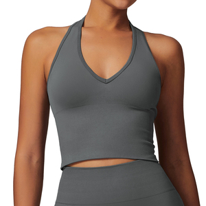 <strong>Women's</strong> Lightweight Soft Comfort Halter Neck Tank Tops Quick Dry Sexy Workout Vest Summer Fitness <strong>Singlet</strong> for Gym Use - Product Image 1