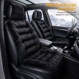 Cojín Universal para Asiento de Coche de 5 Plazas, de Felpa Cálida para Invierno, Grueso y Suave, Juego Completo para Sedán y SUV - Product Image 1