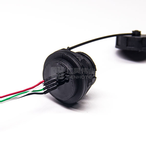 Connecteur de panneau PCB étanche IP67, lot de 50 pièces, connecteurs USB Type <span class=keywords><strong>A</strong></span> B mâle femelle, montage pour fil, vis noire, MINI prise RGB avec câble - Product Image 4