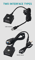 Escáner de código de barras de escritorio USB RS232 Montaje fijo de alta densidad 1D 2D QR Código de barras CMOS Lector de escáner