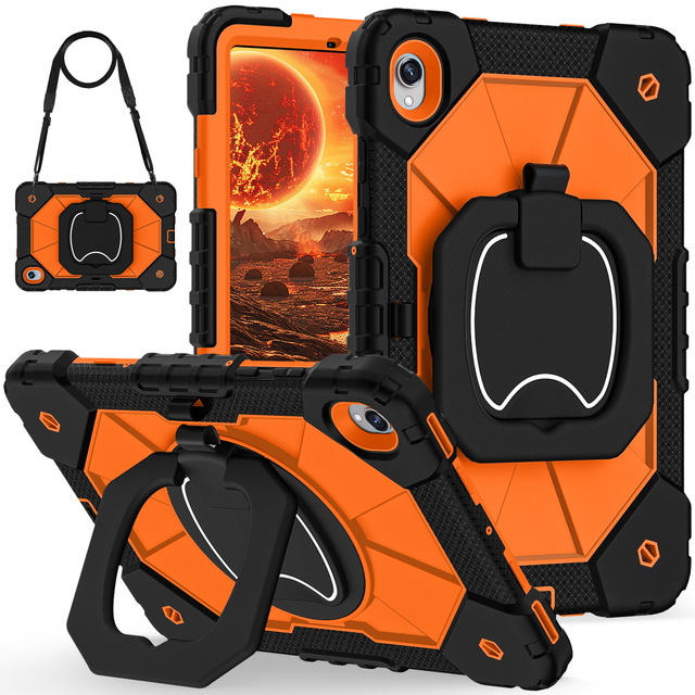 Heavy Duty 3 Layers Design Rotating Rugged Tough Shoulder Strap Kickstand Tablet case Cover for samsung S11 S9 S7 S8 PLUS