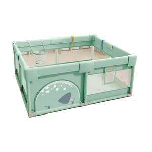 Parc pour bébé de haute qualité avec imprimé animal en métal en tissu Oxford-Centre d'activités intérieur/extérieur spacieux et sûr pour bébés tout-petits - Product Image 2