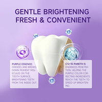 Bandes blanchissantes pour les dents Pap Purple Essence Menthe Rafraîchissante pour une haleine fraîche, éliminent les taches, bandes sèches sans résidus, marque privée
