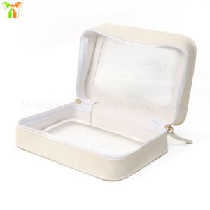 Clear Waterproof <b>Makeup</b> Bag Portable Travel Cosmetic <b>Case</b> Organizer for Women Toiletry Pouch with Transparent Window Zipper - Product Image 4