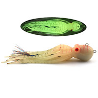 Leurre de pêche artificiel en forme de pieuvre, encre fluorescente 180g, pour la pêche en mer