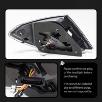 Nouvel ensemble de feux arrière Mercedes-Benz Classe C W204 2007-2013 E260, clignotants séquentiels LED modifiés effet écailles de dragon