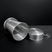Ensemble de couverts de camping multifonctionnels détachables - 6 en 1 couteau pliant fourchette cuillère avec gobelet à eau pour la randonnée, les voyages, les pique-niques
