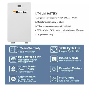 Batterie au lithium Lifepo4 Power Wall 5kwh 10kwh 48v 100ah 200ah 300ah, batterie de stockage d'énergie solaire Tesla Power Wall - Product Image 2