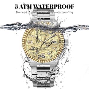 <b>For</b> OEM Custom Logo 316L Solid Stainless Steel Japanese Miyota 8215 Mechanical Movement 5BAR Water Fashion Business - Product Image 3