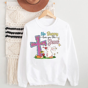 เสื้อยืดพิมพ์ลายกระต่ายอีสเตอร์แบบสั่งทำพิมพ์ลาย DTF แบบรีดติด Jesus - Product Image 5