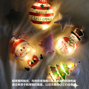 Décorations de Noël en plastique lumineuses : <span class=keywords><strong>Casse</strong></span>-<span class=keywords><strong>noisette</strong></span>, Bonhomme de neige, Gnome, Pendentifs LED à suspendre pour l'arbre - Product Image 2