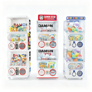 <span class=keywords><strong>Machine</strong></span> à capsules de jouets d'arcade automatique à jetons, en métal, 3 niveaux, 6 compartiments, type Gashapon - Product Image 5