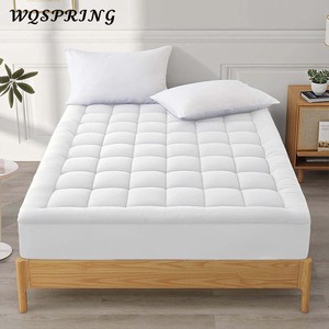 WQSPRING Bedmat Beschermingsmatras Effen Geweven 200TC Gewatteerd Aansluitend Ademend 3 Inch Elastische Diepe Zak Volledige Rugpijn Dik - Product Image 1