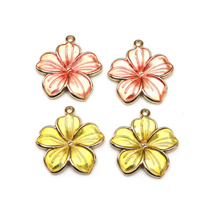 Colgantes de aleación de zinc con forma de flor para la fabricación de joyas, accesorios de moda unisex F0156 - Product Image 5