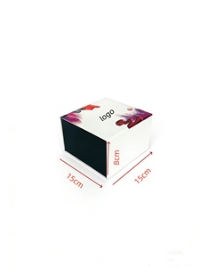 Boîte cadeau magnétique pliante carrée personnalisée pour emballage de cosmétiques et de parfums de luxe, papier kraft écologique, logo en relief, expédition - Product Image 4