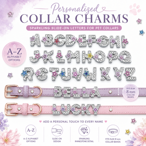 Dijes de letras deslizantes de diamante de 8 mm para la fabricación de joyas, pulseras, cristal esmerilado, alfabeto A-Z, collares para mascotas, accesorios DIY - Product Image 1