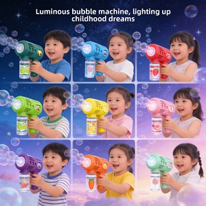 Pistolet à bulles électrique entièrement automatique pour enfants, machine à bulles portative, jouet à alimentation automatique, type Gatling, pour la vente de rue - Product Image 4
