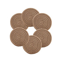 Ensemble de sous-verres absorbants en coton tissé, style rustique, farmhouse, bohème, pour la protection des boissons sur le bureau, la table basse, sous-verres mignons