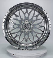 Nouvelles jantes en alliage d'aluminium forgé 6061 T6, design maille à rebord profond entièrement poli, pressées 12000T, garantie 6 ans, S4-00060, 18-24, personnalisables