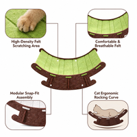 Nouvelle chaise à bascule en feutre pour chats et chiens, griffoir intégré, durable, résistant à l'usure, toutes saisons, lit inclinable pour animaux de compagnie