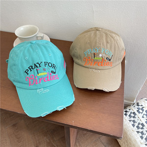 Gorra de Béisbol de 6 Paneles con Letras Bordadas, Estilo para Parejas, Lavada, Suave, con Cierre a Presión - Product Image 3