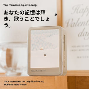 Cadre photo lumineux, haut-parleur Bluetooth, veilleuse, haut-parleurs portables, longue durée, décoration de bureau, cadeau de Noël créatif - Product Image 2