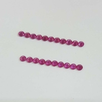 Vente Flash : Produits Créés en Laboratoire # 5 pierres précieuses synthétiques en rubis corindon, taille brillant, forme ronde, 1mm-3mm