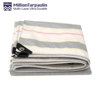 Bâche robuste imperméable MILLION 150 g/m² en rouleau, revêtement PE argenté, tissu résistant au soleil, bâche PE imperméable