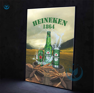 Kunden spezifische Innen werbung Magnetischer Aluminium rahmen Filmplakate Super helles Rechteck Menü Poster Rahmen Licht box Menü <span class=keywords><strong>LED</strong></span> - Product Image 1