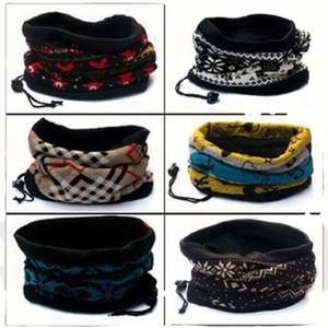 Cache-cou thermique en polaire noir à motif personnalisé, cache-visage tubulaire multifonctionnel, bandana d'hiver camouflage - Product Image 6