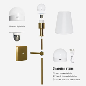 Remote Rgb Cordless E27 Rechargeable Bulb <strong>Indoor</strong> Decor Fabric <strong>Battery</strong> <strong>Powered</strong> Beside Wall <strong>Light</strong> - Product Image 6