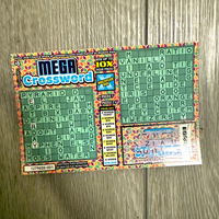 Venta al por mayor colores vibrantes diseños personalizados Super Crossword Puzzle Mega Crossword Scratch Offs billete de lotería para la diversión