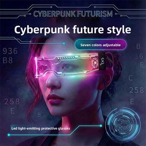 Lunettes LED multicolores en plastique de style cyberpunk avec effets lumineux dynamiques pour les soirées en boîte de nuit, les concerts et les festivals de musique - Product Image 4