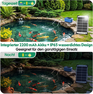 Multi Mode Solar Oxygenator Eight Watt Double Pump Four Air Stones Kit Pond Garden <b>Fishing</b> Battery Powered Aerator - Product Image 6